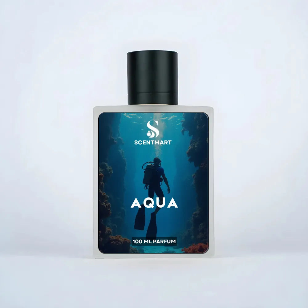 Aqua Inspired fragrance bottle