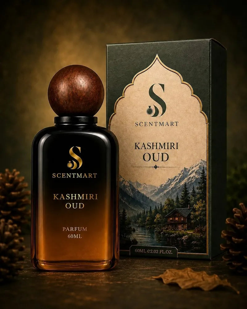 Kashmiri Oud bottle with packaging