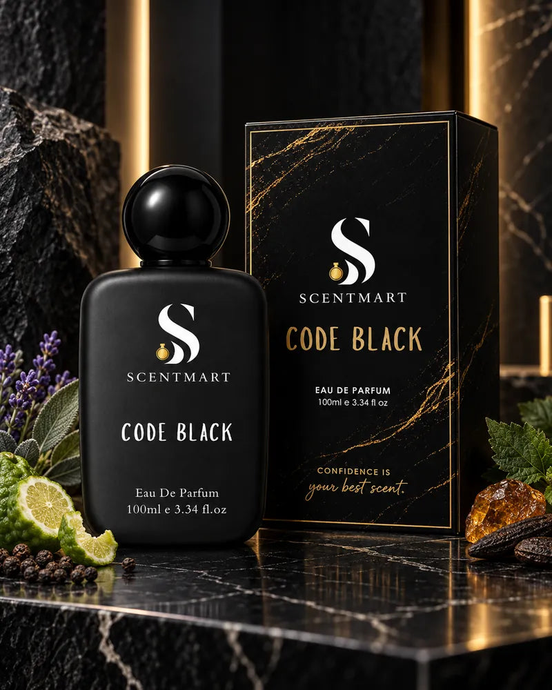Code Black bottle with packaging