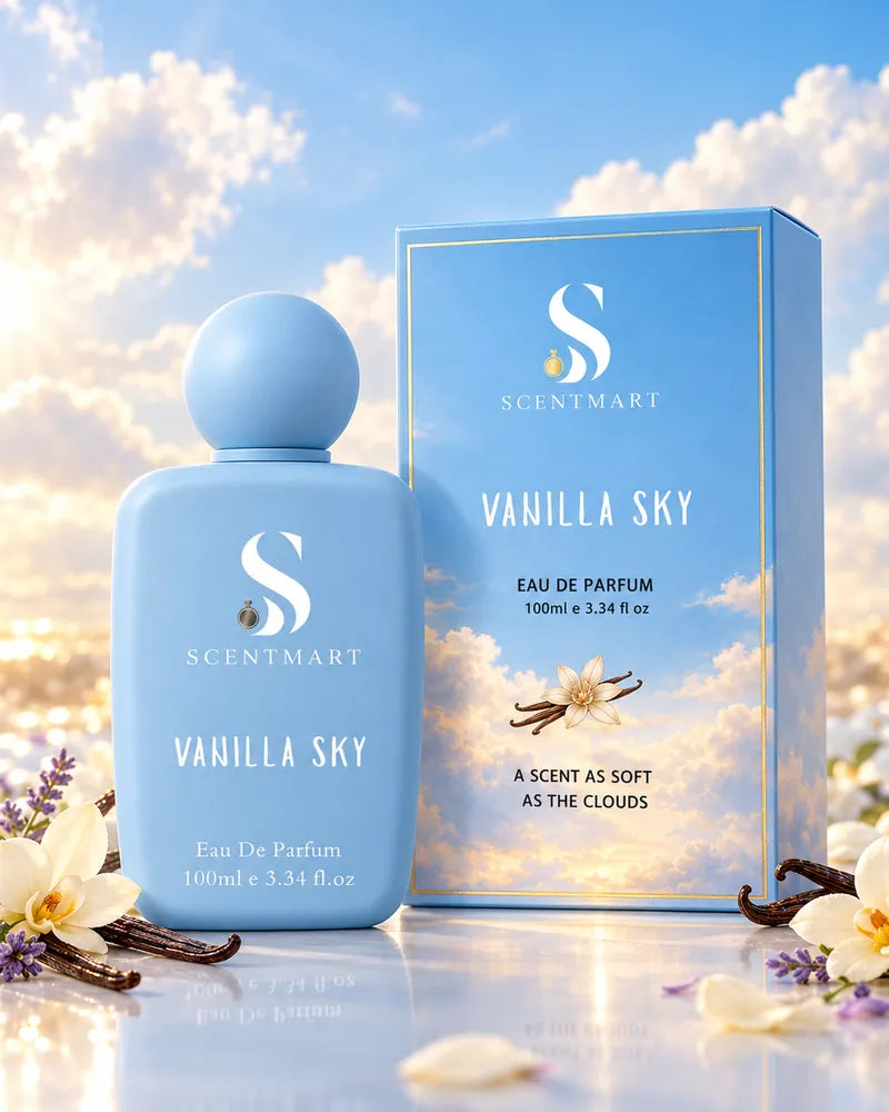 Vanilla Sky bottle with packaging