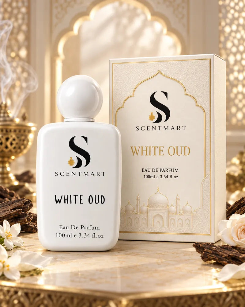 White Oud bottle with packaging