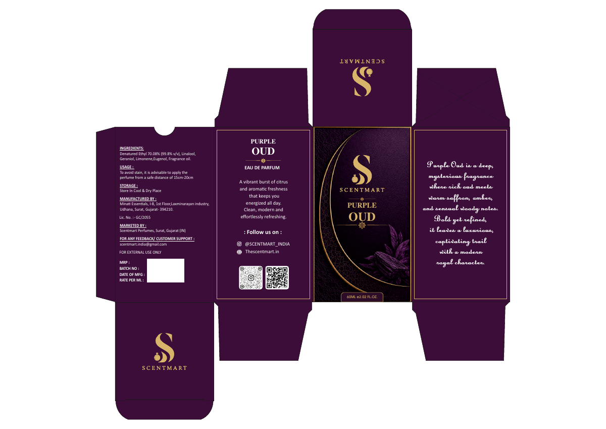 Purple Oud packaging artwork